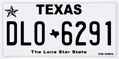 TX license plate DLO6291