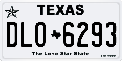TX license plate DLO6293