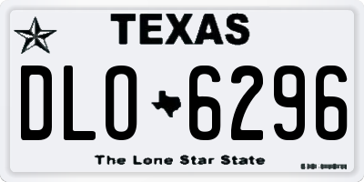 TX license plate DLO6296
