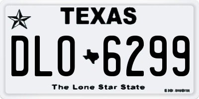 TX license plate DLO6299