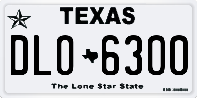 TX license plate DLO6300