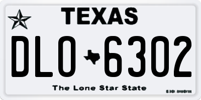 TX license plate DLO6302