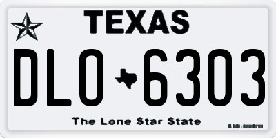 TX license plate DLO6303