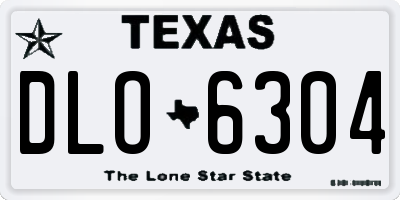 TX license plate DLO6304