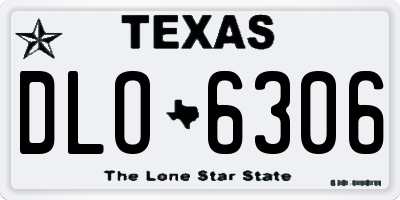 TX license plate DLO6306