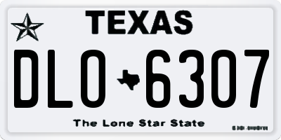 TX license plate DLO6307