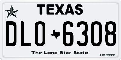 TX license plate DLO6308