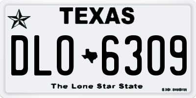 TX license plate DLO6309