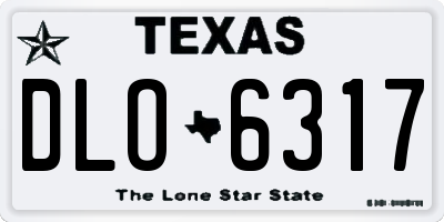 TX license plate DLO6317