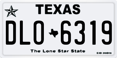 TX license plate DLO6319