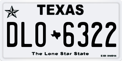 TX license plate DLO6322
