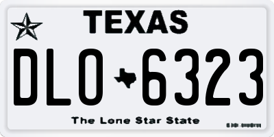 TX license plate DLO6323
