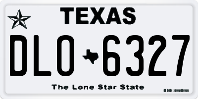 TX license plate DLO6327