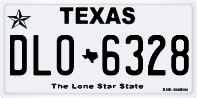 TX license plate DLO6328