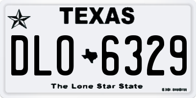 TX license plate DLO6329