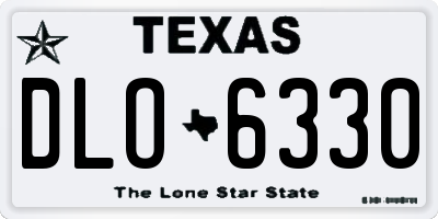 TX license plate DLO6330