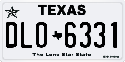 TX license plate DLO6331