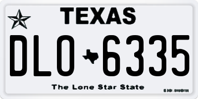 TX license plate DLO6335