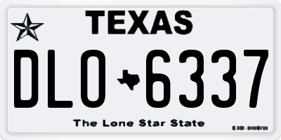 TX license plate DLO6337