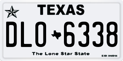 TX license plate DLO6338
