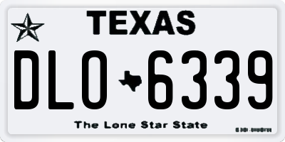 TX license plate DLO6339