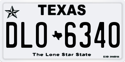 TX license plate DLO6340