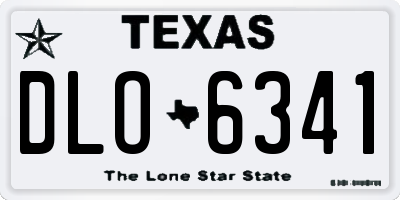 TX license plate DLO6341