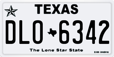 TX license plate DLO6342