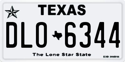 TX license plate DLO6344