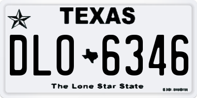 TX license plate DLO6346