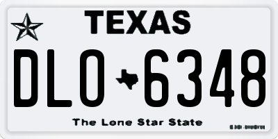 TX license plate DLO6348