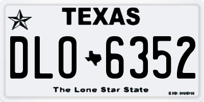 TX license plate DLO6352
