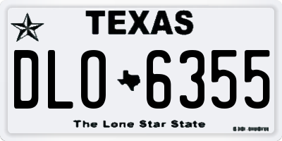 TX license plate DLO6355