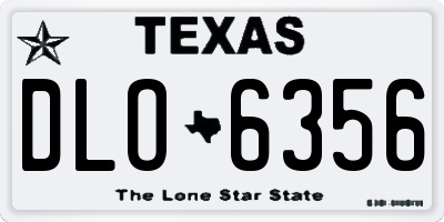 TX license plate DLO6356