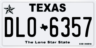 TX license plate DLO6357