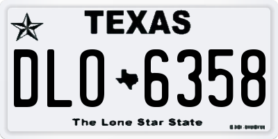 TX license plate DLO6358