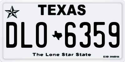 TX license plate DLO6359