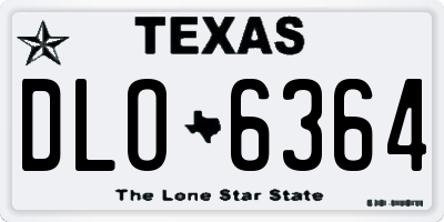 TX license plate DLO6364