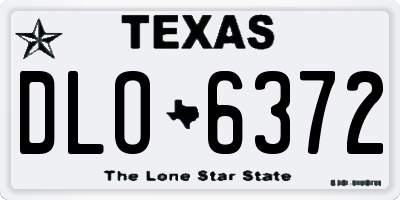 TX license plate DLO6372