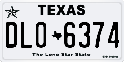 TX license plate DLO6374