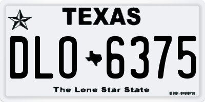 TX license plate DLO6375