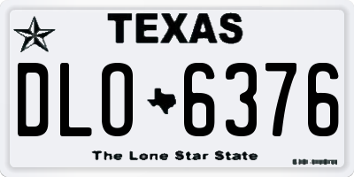 TX license plate DLO6376