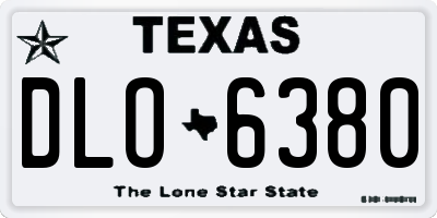 TX license plate DLO6380