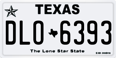 TX license plate DLO6393
