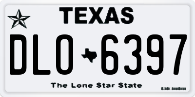 TX license plate DLO6397