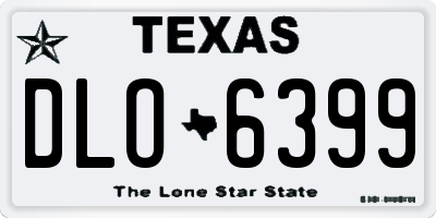 TX license plate DLO6399