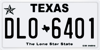TX license plate DLO6401