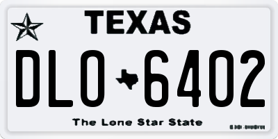 TX license plate DLO6402