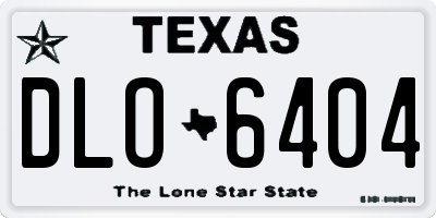 TX license plate DLO6404