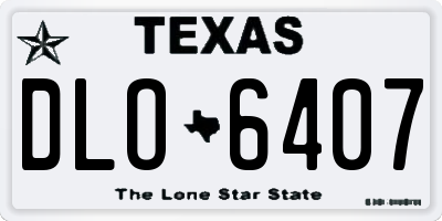 TX license plate DLO6407